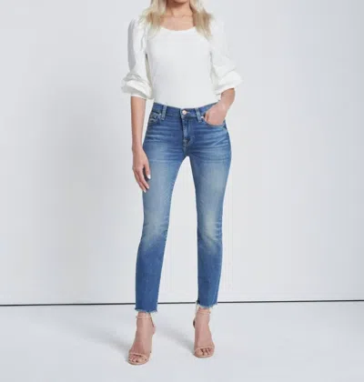 7 For All Mankind Luxe Vintage Roxanne Ankle Jean In Petunia In Blue