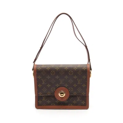 Pre-owned Louis Vuitton Raspail Monogram Shoulder Bag Pvc Leather Brown