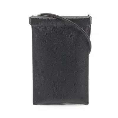 Maison Margiela Smartphone Case Shoulder Bag Leather Logo In Black