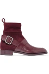 PIERRE HARDY FUSION SUEDE AND LEATHER ANKLE BOOTS