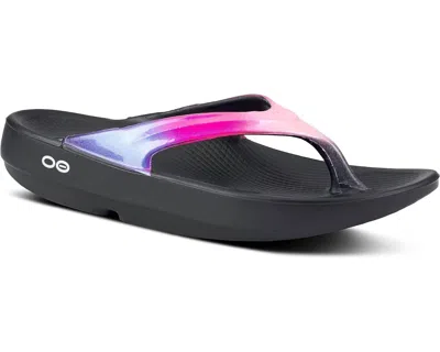 Oofos Women's Oolala Luxe Sandal In Evening Tide In Pink