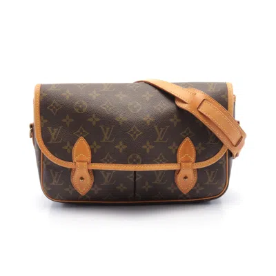 Pre-owned Louis Vuitton Gibeciere Mm Monogram Shoulder Bag Pvc Leather Brown