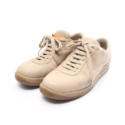 Pre-owned Louis Vuitton Sneakers Leather Beige