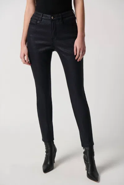 Joseph Ribkoff Shimmer Slim Leg Jeans In Blue/blk In Black