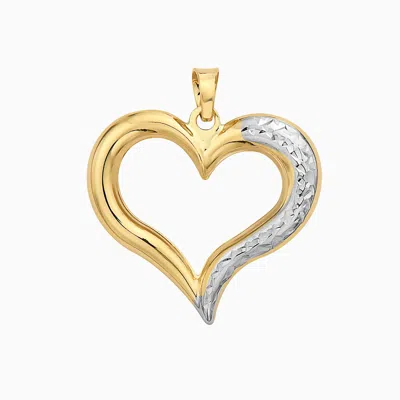 Pori Jewelry 14k Two Toned Gold Heart Pendant In Multi