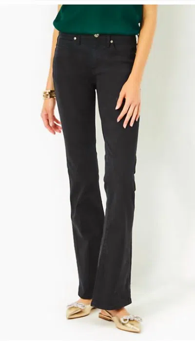 Lilly Pulitzer South Ocean High Rise Bootcut Jean In Oynx In Black