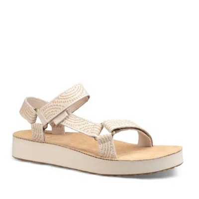 Teva Women's Midform Universal Geometric Sandal In White Swan In Beige