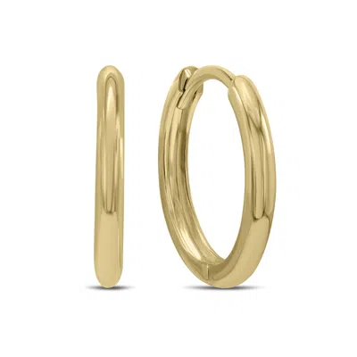 Sselects 14mm Endless Huggie Hoop Earrings In 10k Yellow Gold