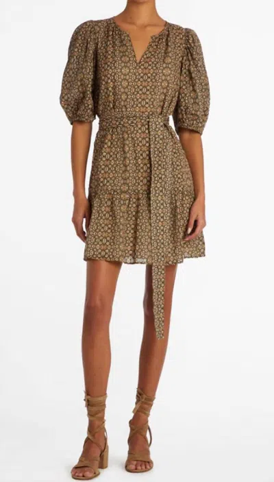Marie Oliver Shyloh Dress In Olive Shibori In Multi