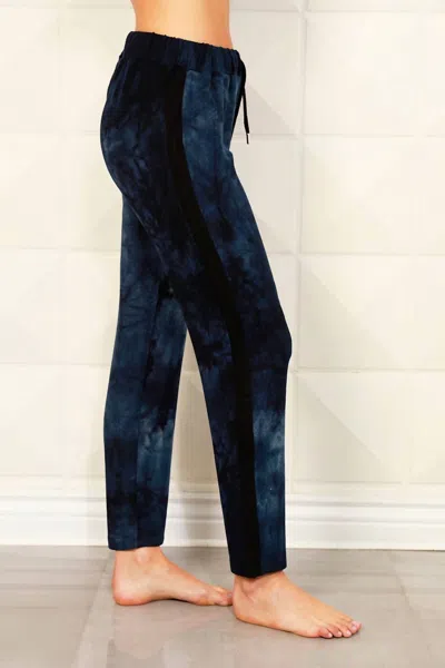 French Kyss Tie Dye Track Jogger In Ink Black In Blue