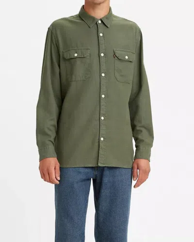 Levi's Men's Jackson Worker Shirt In Thyme In Green