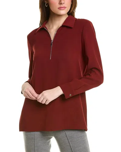 Lafayette 148 Cooper Blouse In Antique Ruby In Red