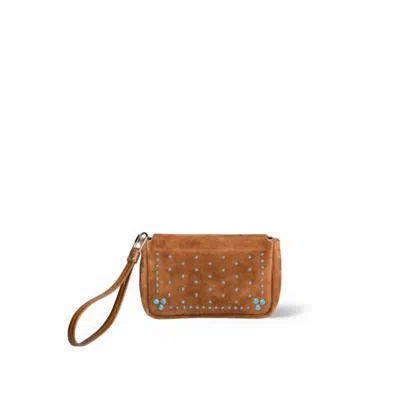 Jérôme Dreyfuss Clap M Clutch In Taos Turquoise In Brown