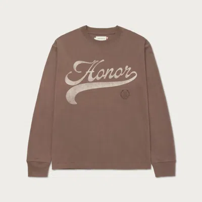 Honor The Gift Holiday Script L/s T-shirt In Grey
