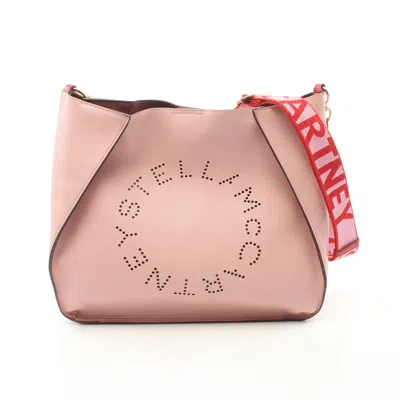 Stella Mccartney Stella Logo Crossbody Shoulder Bag Fake Leather Pink