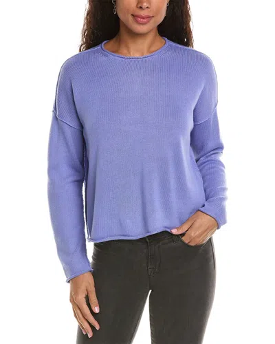 Eileen Fisher Petite Boxy Pullover In Blue