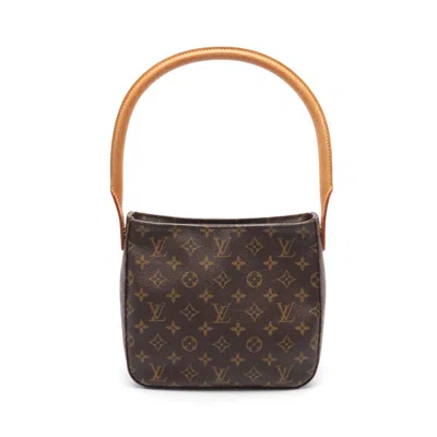 Pre-owned Louis Vuitton Looping Mm Monogram Shoulder Bag Pvc Leather Brown