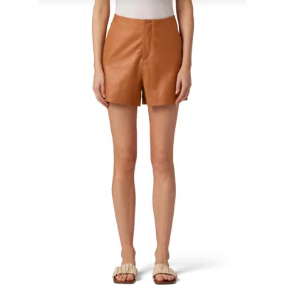 Joe's Jeans Weightless Vegan Leather Shorts In Almond In Brown