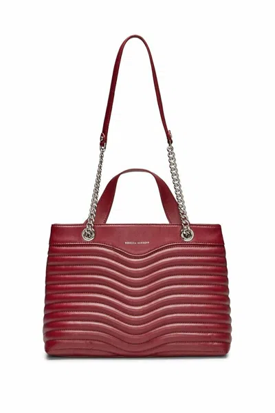 Rebecca Minkoff M. A.b. Quilted Top Handle Satchel In Pinot Noir In Red