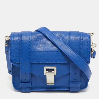 Proenza Schouler Leather Mini Ps1 Crossbody Bag In Blue