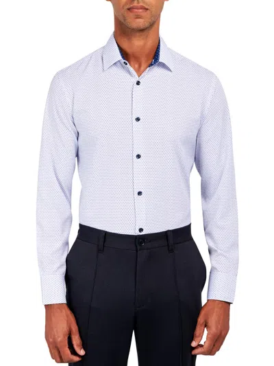 Construct Mens Slim Fit Cooling Dress Shirt In White