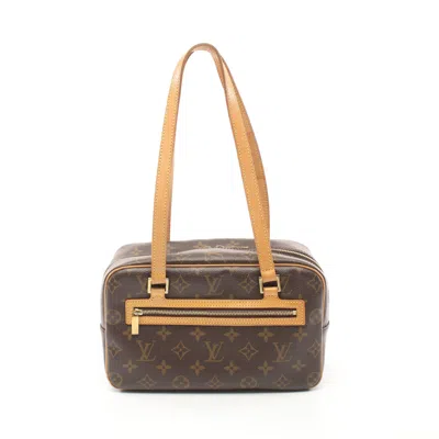 Pre-owned Louis Vuitton Cite Mm Monogram Shoulder Bag Pvc Leather Brown