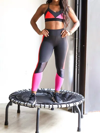 Alala Reef Tight Legging In Black/pink/red