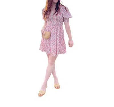 Lush Molly Floral Mini Dress In Pink