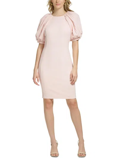 Calvin Klein Womens Office Career Sheath Dress In Pink