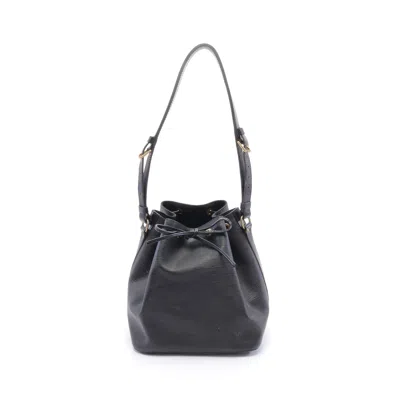 Pre-owned Louis Vuitton Peti Noe Epi Noir Shoulder Bag Leather In Black