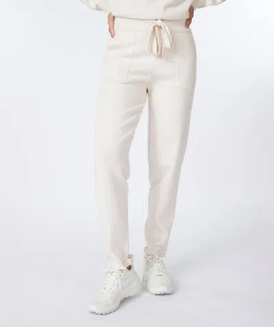 Esqualo Capri Trouser Jogger In Ivory In Beige