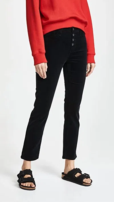 Ag Isabelle Button Up Jean In Super Black In Red