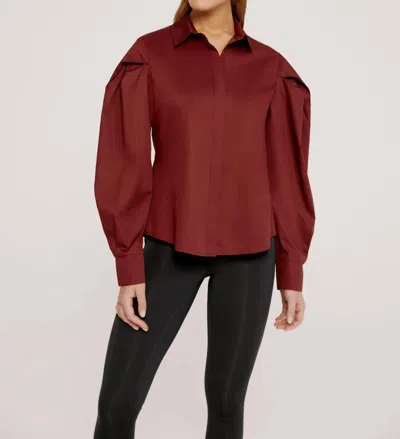 Harshman Claire Shirt In Burgundy In Red