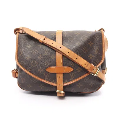 Pre-owned Louis Vuitton Saumur 30 Monogram Shoulder Bag Pvc Leather Brown