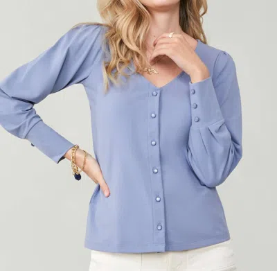 Spartina 449 Rochelle Top In Lakeside Blue In Multi
