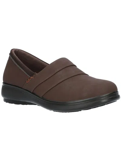 Easy Street Maybell Womens Slip On Lifestyle Slip-on Shoes In Brown