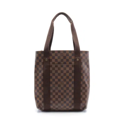 Pre-owned Louis Vuitton Hippopotamus Bobourg Damier Ebene Shoulder Bag Tote Bag Pvc Leather Brown
