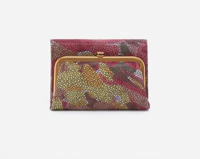 Hobo Women's Robin Compact Wallet-printed Leather In Abstract Foliage In Multi