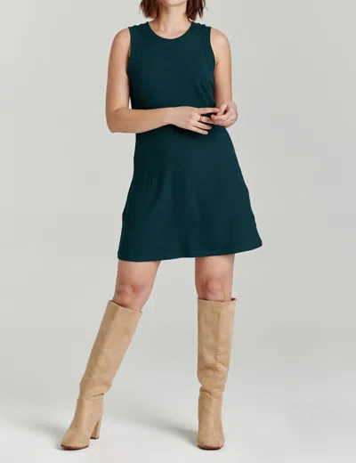 Another Love Justine Ribbed Dress In Spruce In Green