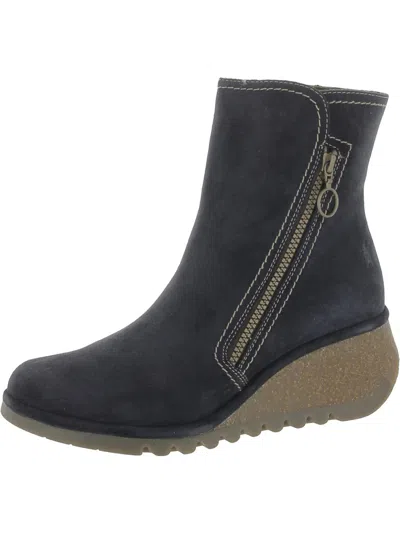 Fly London Nela Womens Zipper Closure Casual Ankle Boots In Grey