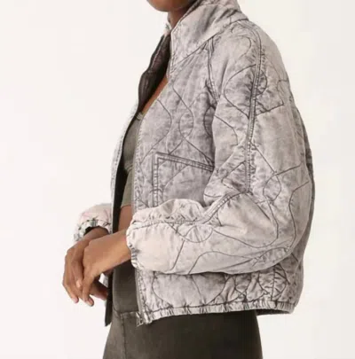 Electric & Rose Quilted Jacket Acid In Driftwood In Grey