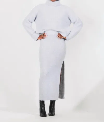 525 America Gwen Boucle Maxi Skirt In Sea Wave In Multi