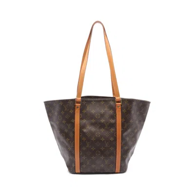 Pre-owned Louis Vuitton Sac Shopping Monogram Shoulder Bag Tote Bag Pvc Leather Brown