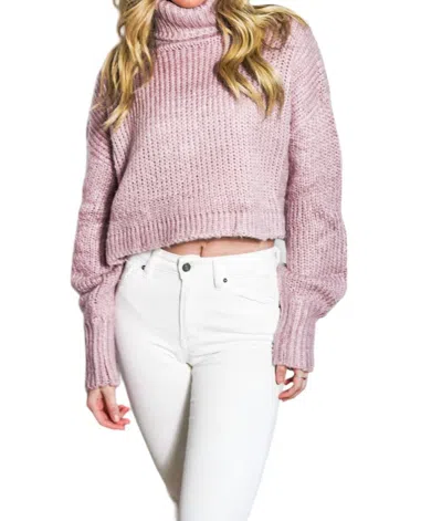 Mable Rib-knit Turtleneck Sweater In Lavender In Purple