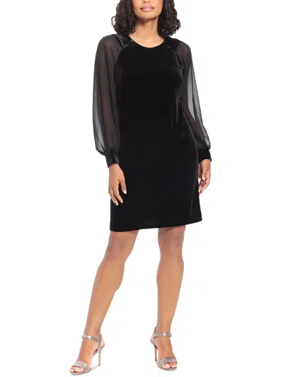 London Times Womens Semi-formal Above-knee Cocktail And Party Dress In Black
