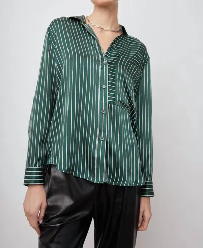 Rails Spencer Top In Forest Stripe In Green