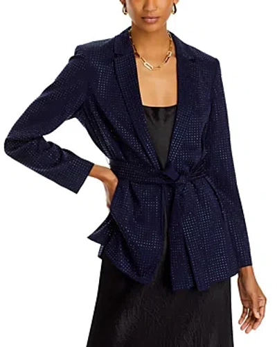 Kobi Halperin Women's Brett Crystal-embellished Belted Jacket In Midnight Blue