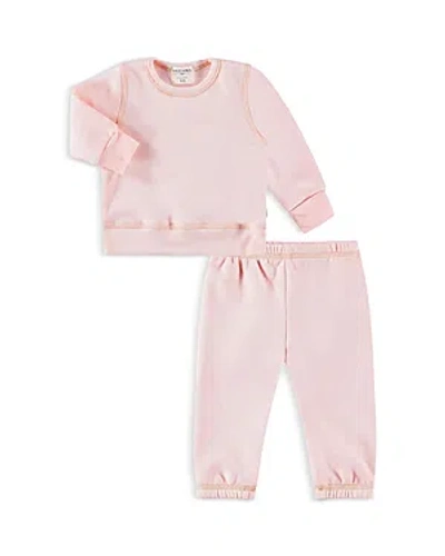 Paigelauren Babies' Fleece Lounge Sweatshirt & Joggers Set In Pink