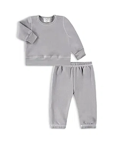 Paigelauren Babies' Fleece Lounge Sweatshirt & Joggers Set In Gray