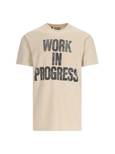 Gallery Dept. Work In Progress Cotton T-shirt In Cream